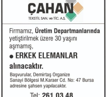 ÇAHAN TEKSTİL