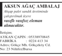 AKSUN AĞAÇ AMBALAJ
