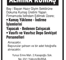 ALMİNA KUMAŞ