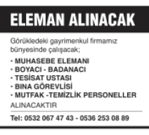 ELEMAN ARANIYOR