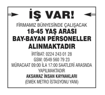 İŞ VAR !