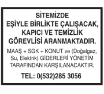 KAPICI VE TEMİZLİK GÖREVLİSİ