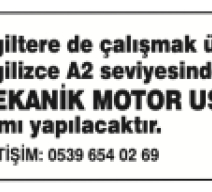 MEKANİK MOTOR USTASI