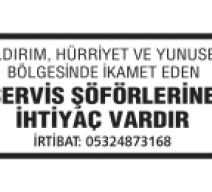 SERVİS ŞOFÖRÜ