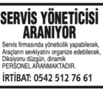 SERVİS YÖNETİCİSİ