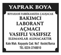 YAPRAK BOYA